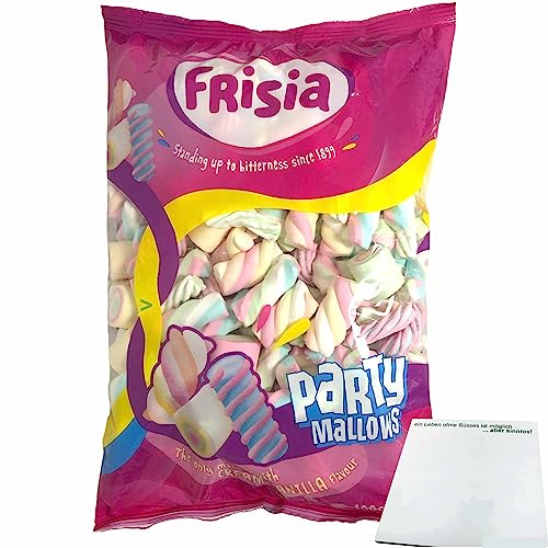 Frisia Schaumzucker Feest Spekken Party Marshmallows (1000g XXL Beutel) + usy Block von usy
