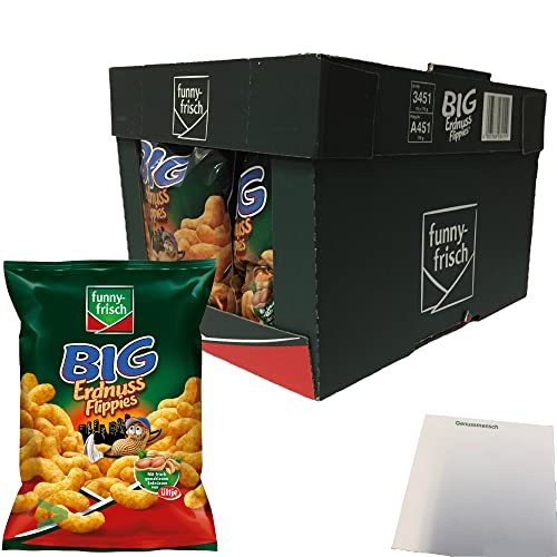Funny Frisch Big Erdnuss Flippies Flips Knabberspaß 10er Pack (10x175g Beutel) + usy Block von usy