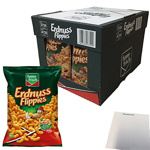 Funny Frisch Erdnuss Flippies Flips Classic Knabbereien 10er Pack (10x200g Beutel) + usy Block von usy