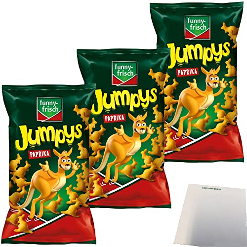 Funny-Frisch Jumpys Kartoffelsnacks in Känguruform 3er Pack (3x75G) + usy Block von usy