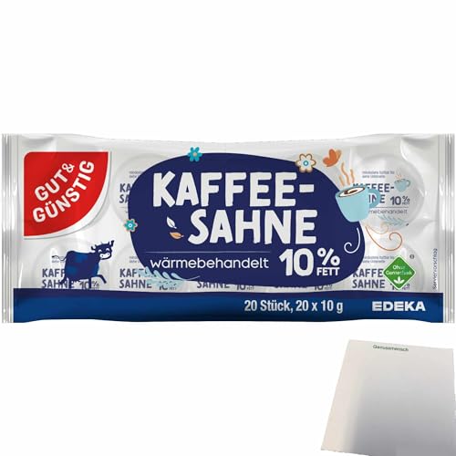 G&G Kaffeesahne 10% Fett ohne Gentechnik (20x10g Portionen) + usy Block von usy