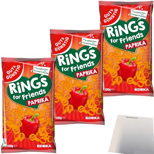 G&G Kartoffelringe Paprika 3er Pack (3x100g Beutel) + usy Block von usy