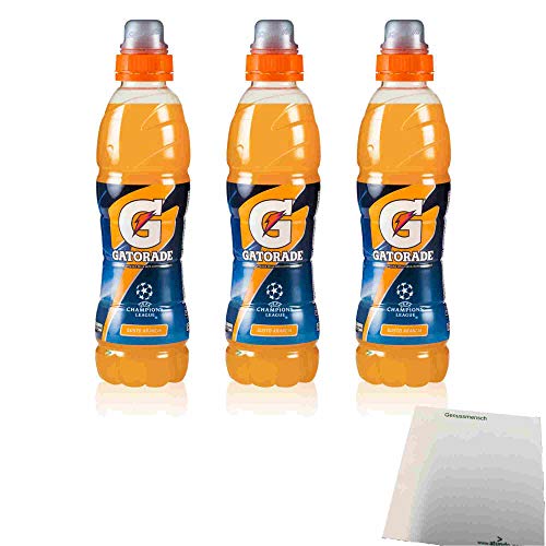 Gatorade Arancia 3er Pack (3x500ml Flasche Sport Drink Orange) + usy Block von usy