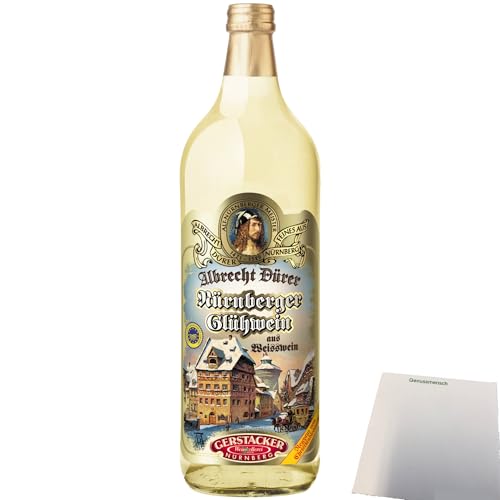 Gerstacker Albrecht Dürer weißer Glühwein 9,6% vol. (1 Liter Flasche) + usy Block von usy