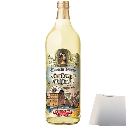 Gerstacker Albrecht Dürer weißer Glühwein 9,6% vol. (1 Liter Flasche) + usy Block von usy
