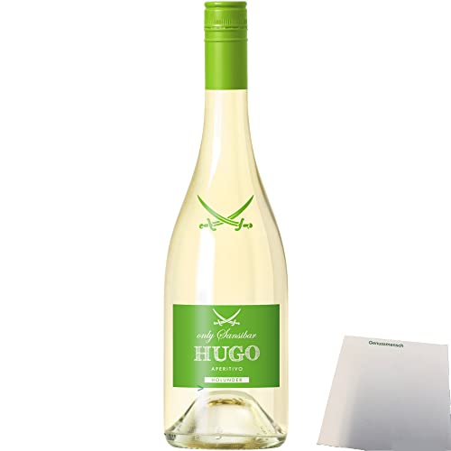 Gerstacker SANSIBAR Hugo Holunder auf Weinbasis 5% vol. 1er Pack (1x0,75 Liter Flasche) + usy Block von usy