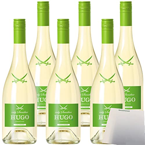 Gerstacker SANSIBAR Hugo Holunder auf Weinbasis 5% vol. 6er Pack (6x0,75 Liter Flasche) + usy Block von usy