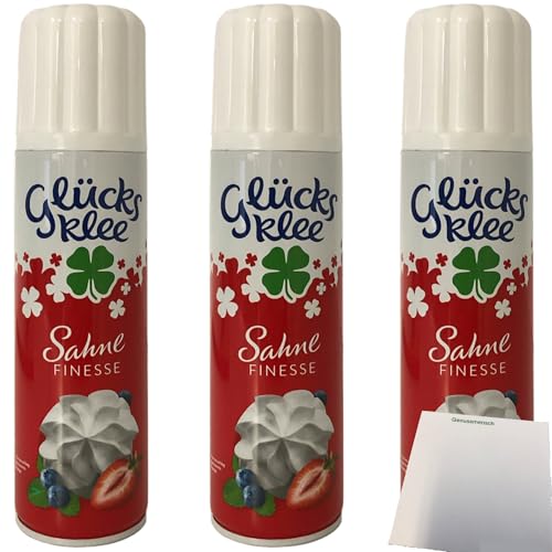 Glücksklee Sprühsahne Finesse 30% Fett 3er Pack (3x250ml Dose) + usy Block von usy