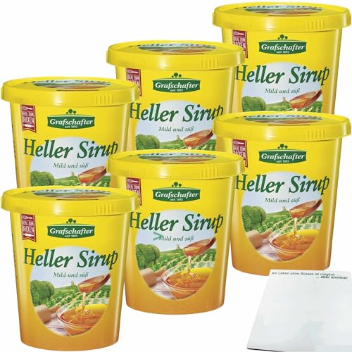 Grafschafter Heller Sirup Sonnenklar mild fein und süss 6er Pack (6x450g Packung) + usy Block von usy