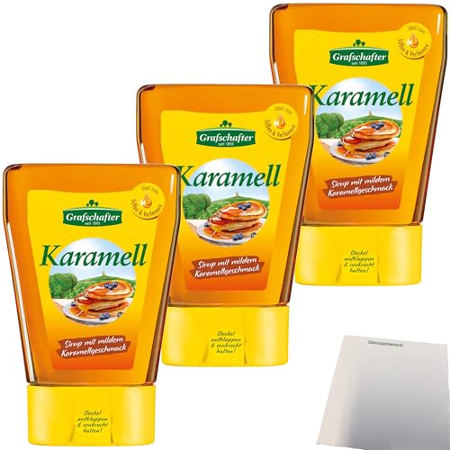 Grafschafter Karamell mild-süßer Sirup 3er Pack (3x500g Flasche) + usy Block von usy