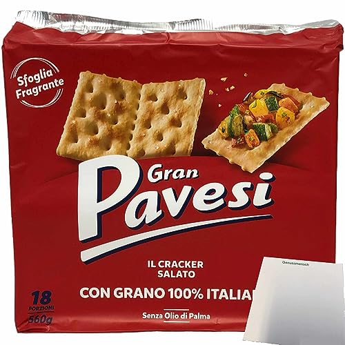 Gran Pavesi Kekse Salati Gesalzen (560g Packung) + usy Block von usy