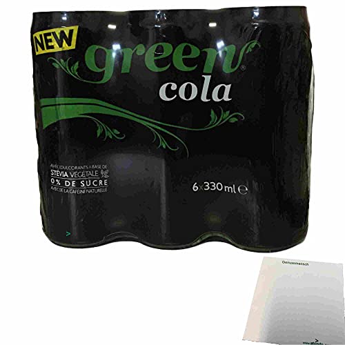 Green Cola (6x0,33l Dose Cola Stevia EINWEG) + usy Block von usy