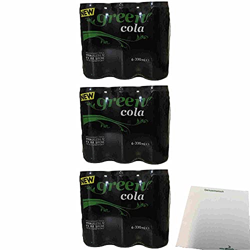 Green Cola 3er Pack (18x0,33l Dose Cola Stevia EINWEG) + usy Block von usy
