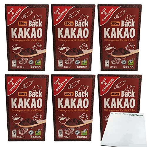 Gut & Günstig Back Kakao 6er Pack (6x250g Packung) + usy Block von usy