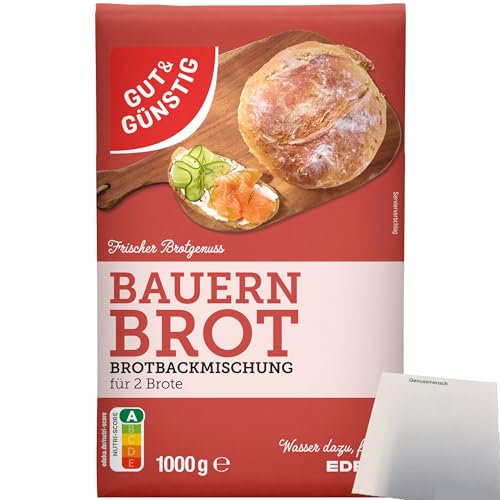 Gut&Günstig Brotbackmischung Bauernbrot (1000g Packung) + usy Block von usy