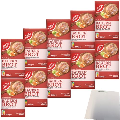 Gut&Günstig Brotbackmischung Bauernbrot VPE (10x1000g Packung) + usy Block von usy