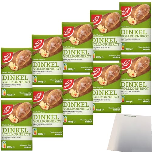 Gut&Günstig Brotbackmischung Dinkelvollkornbrot VPE (10x1000g Packung) + usy Block von usy