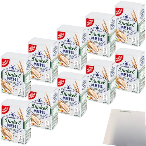 Gut&Günstig Dinkelmehl Type 630 VPE (10x1000g Packung) + usy Block von usy