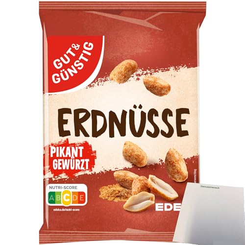 Gut&Günstig Erdnüsse pikant gewürzt (150g Packung) + usy Block von usy