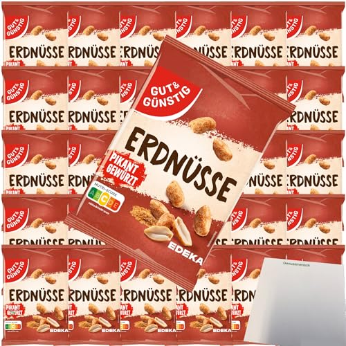 Gut&Günstig Erdnüsse pikant gewürzt VPE (30x150g Packung) + usy Block von usy