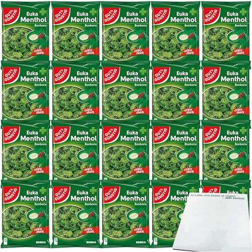 Gut&Günstig Euka-Menthol-Bonbons extra stark VPE (20x300g Packung) + usy Block von usy