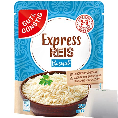 Gut & Günstig Express Reis Basmati (250g Packung) + usy Block von usy