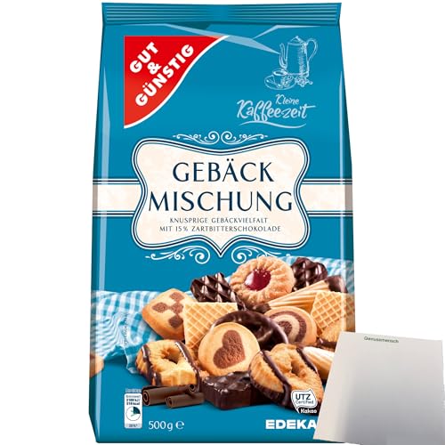 Gut&Günstig Gebäckmischung mit 6 ausgewählte Gebäckspezialitäten (500g Packung) + usy Block von usy