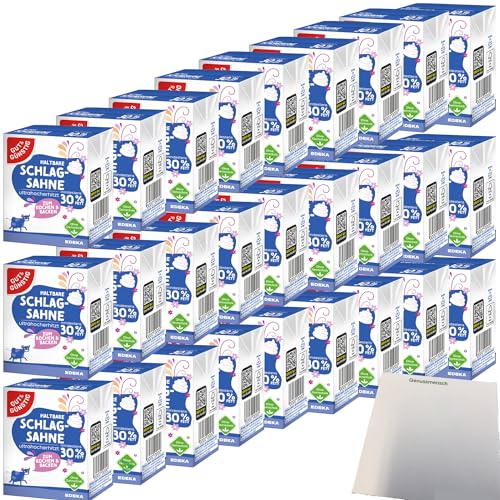 Gut&Günstig Haltbare Schlagsahne 30% Fett VPE (27x200g Packung) + usy Block von usy