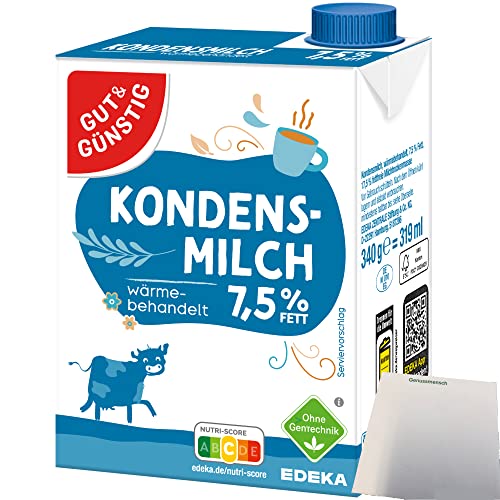 Gut&Günstig Kondensmilch 7,5% mit Schraubverschluss (340g Packung) + usy Block von usy