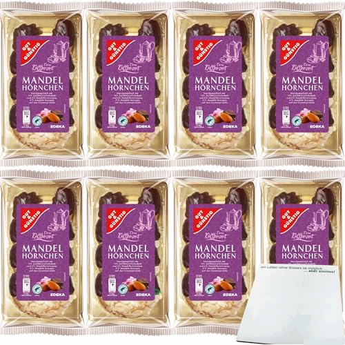 Gut&Günstig Mandelhörnchen edles Marzipangebäck veredelt mit 14 % Zartbitterschokolade VPE (8x175g Packung) + usy Block von usy