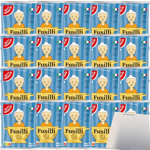 Gut&Günstig Nudeln Fusilli Pasta aus Italien VPE (20x500g Beutel) + usy Block von usy