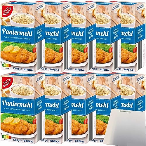 Gut&Günstig Paniermehl aus ofenfrischem Weizenbrot 10er Pack (10x1000g Packung) + usy Block von usy