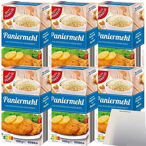 Gut&Günstig Paniermehl aus ofenfrischem Weizenbrot 6er Pack (6x1000g Packung) + usy Bock von usy