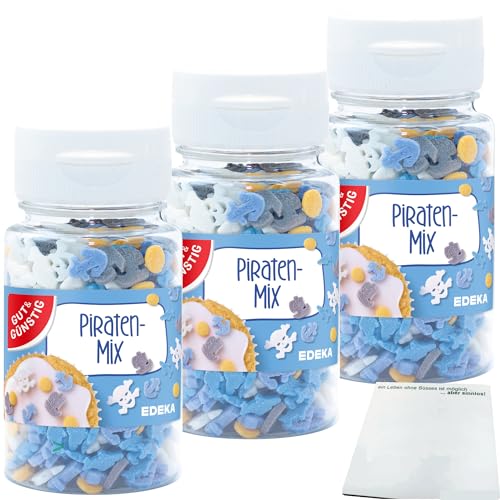 Gut&Günstig Streudekor Meer Piraten-Mix 3er Pack (3x57g) + usy Block von usy