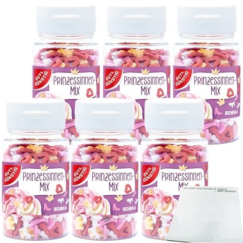 Gut&Günstig Streudekor Prinzessinen-Mix 6er Pack (6x57g) + usy Block von usy