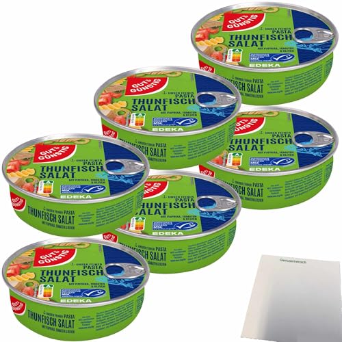 Gut&Günstig Thunfisch Salat Pasta mit klassisch-italienischen Zutaten 6er Pack (6x160g Dose) + usy Block von usy