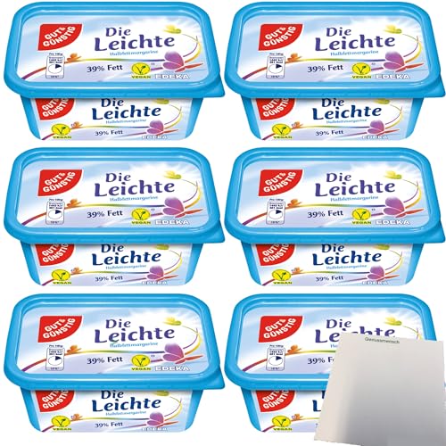 Gut&Günstig die Leichte Halbfettmargarine vegan 39% Fett 6er Pack (6x500g Packung) + usy Block von usy