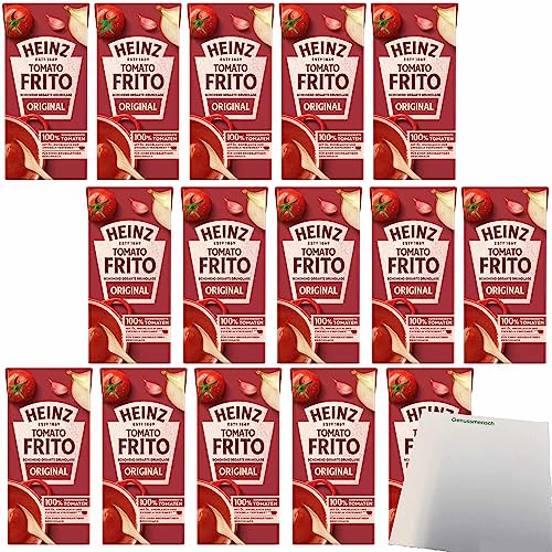 Heinz Tomato Frito Tomatensoße mit Knoblauch und Zwiebeln verfeinert 15er Pack (15x350g Packung) + usy Block von usy