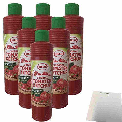 Hela Tomaten Ketchup fruchtig 6er Pack (6x800 ml Tube) + usy Block von usy