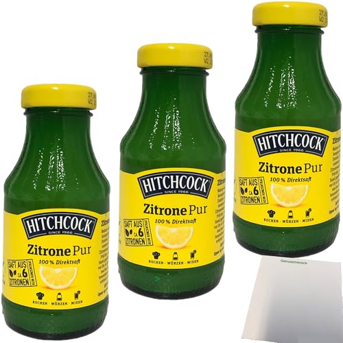 Hitchcock Zitrone Pur 3er Pack (3x200ml Flasche) + usy Block von usy