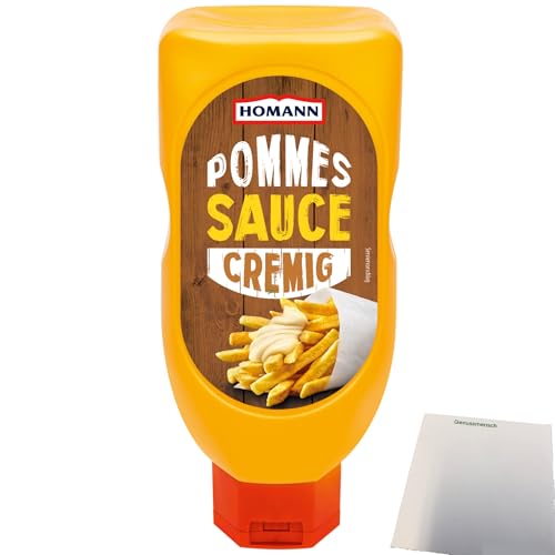 Homann Pommes Sauce cremig (450ml Flasche) + usy Block von usy
