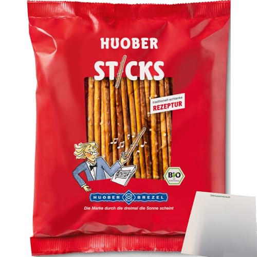 Huober Sticks Bio Salzstangen (175g Packung) + usy Block von usy