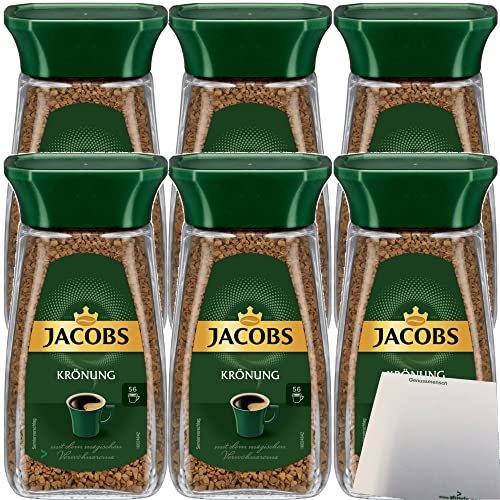 Jacobs Krönung löslicher Kaffee Instantkaffee 6er Pack (6x100g Glas) + usy Block von usy