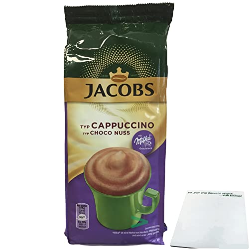 Jacobs Milka Cappuccino Choco Nuss mit löslichem Bohnenkaffee (500g Beutel) + usy Block von usy