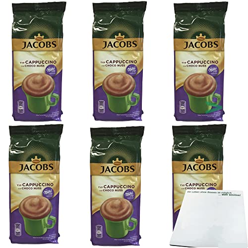 Jacobs Milka Cappuccino Choco Nuss mit löslichem Bohnenkaffee 6er Pack (6x500g Beutel) + usy Block von usy
