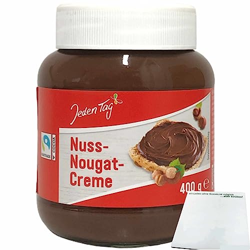Jeden Tag Nuss-Nougat-Creme (400g Glas) + usy Block von usy