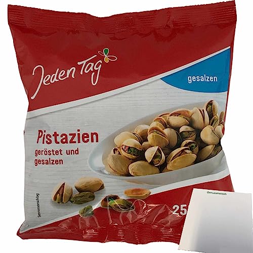 Jeden Tag Pistazien geröstet und gesalzen (250g Packung) + usy Block von usy