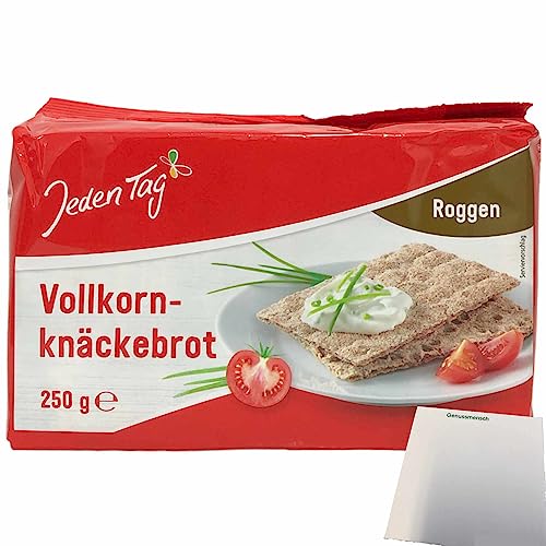 Jeden Tag Vollkorn Knäckebrot Roggen (250g Packung) + usy Block von usy