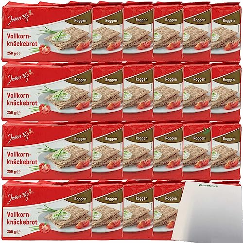 Jeden Tag Vollkorn Knäckebrot Roggen 24er Pack (24x250g Packung) + usy Block von usy