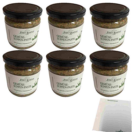 Jürgen Langbein Gemüse-Suppen-Paste 6er Pack (6x400g Glas) + usy Block von usy